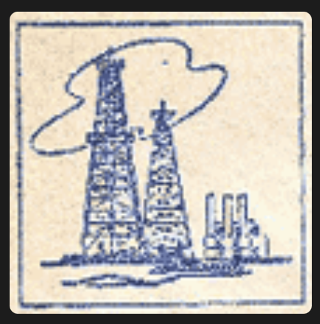 the first Pops icon oil derricks A very old block print of oil derricks, the first Pops icon